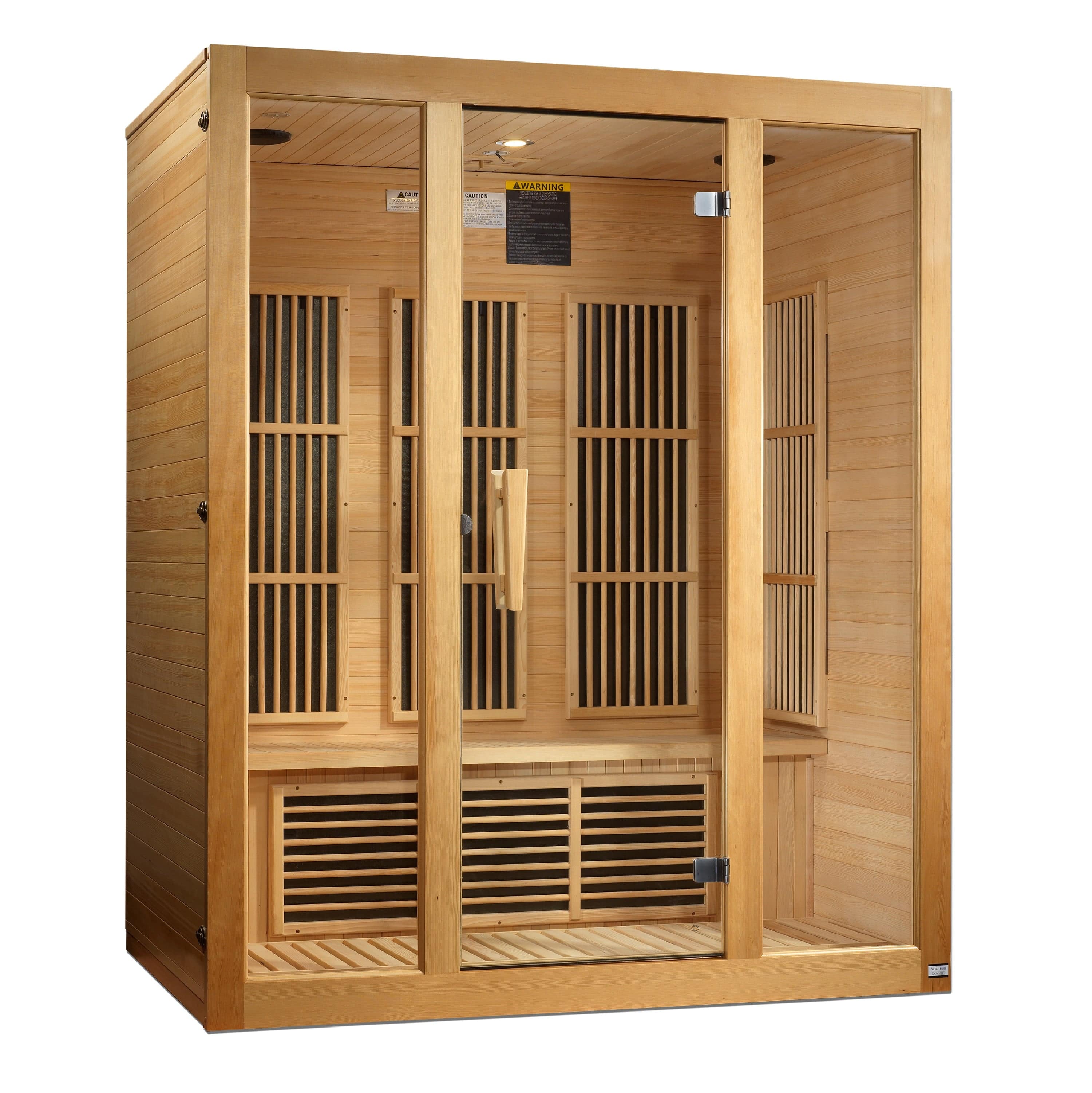 Golden Designs Maxxus "Bellevue" 3-Person Low EMF FAR Infrared Sauna with Canadian Hemlock | MX-J306-01