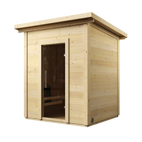 SaunaLife Model G2 Garden-Series Outdoor Home Sauna DIY Kit with LED Light System