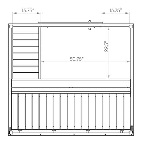 SaunaLife Model G2 Garden-Series Outdoor Home Sauna DIY Kit with LED Light System